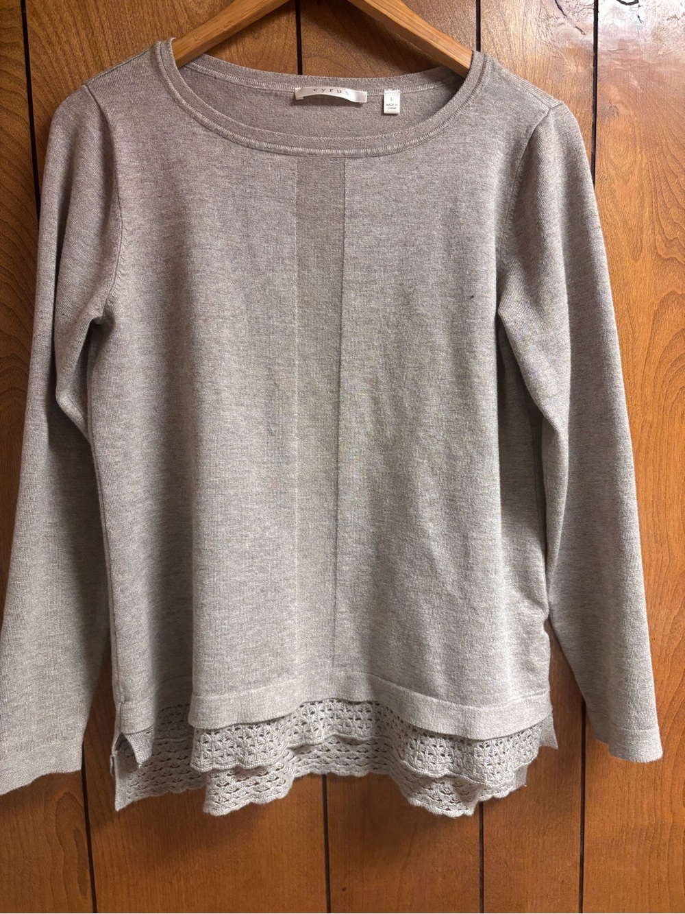 long-sleeve knit sweater by Cyrus